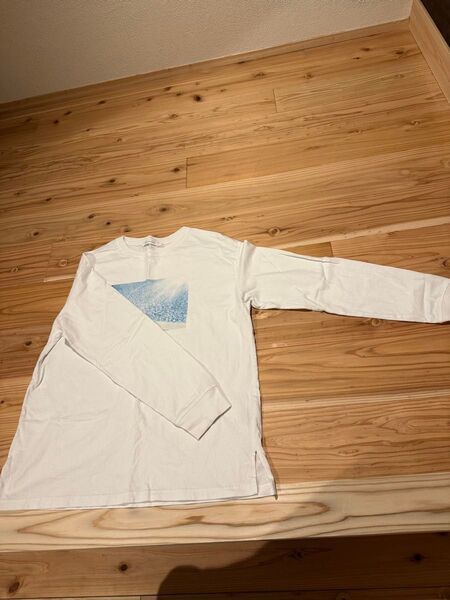 ロンT ホワイト 長袖Tシャツ カットソー