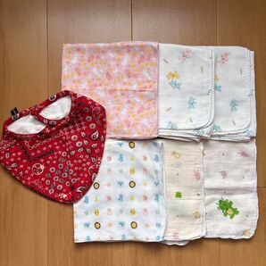 てんとう虫スタイ ガーゼハンカチ6枚 まとめ売り