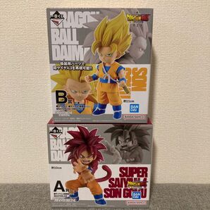 ドラゴンボール 一番くじ A賞 超サイヤ人4孫悟空 ミニ B賞 超サイヤ人2/超サイヤ人3 孫悟空ミニ ダイマ DAIMA