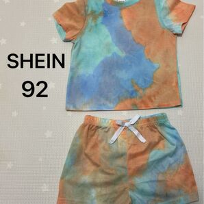 週末限定価格!SHEIN ベビーセットアップ 92 タイダイ柄