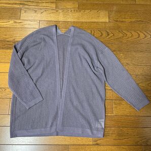 アンドサーチ サマーニット カーディガン パープル レディース