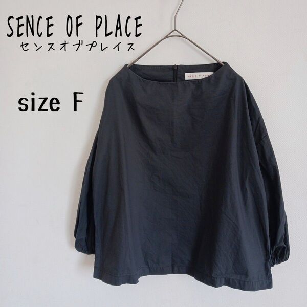 【SENCE OF PLACE】シャツプルオーバー バックジッパー 綿100%
