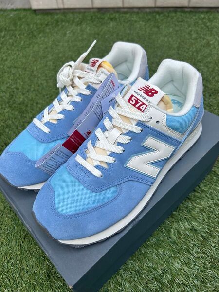 未使用 New Balance 574 ブルー 28cm