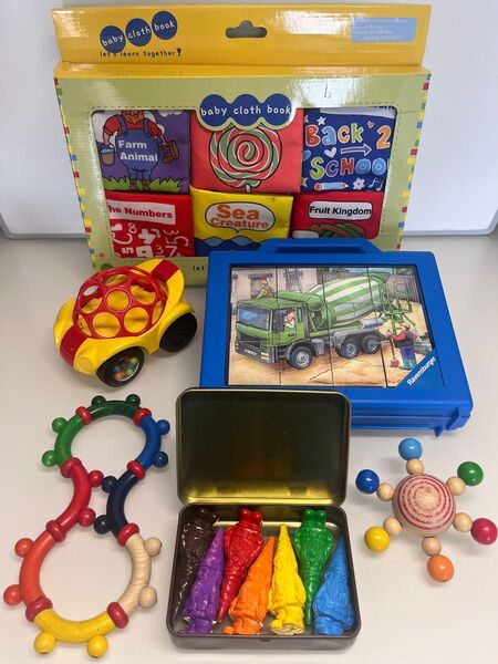 おもちゃ ハイメス オーボール ラトル 木製 ベビーコマ 布絵本 ラベンスバーガー 知育玩具 スターコマ キューブパズル クレヨン