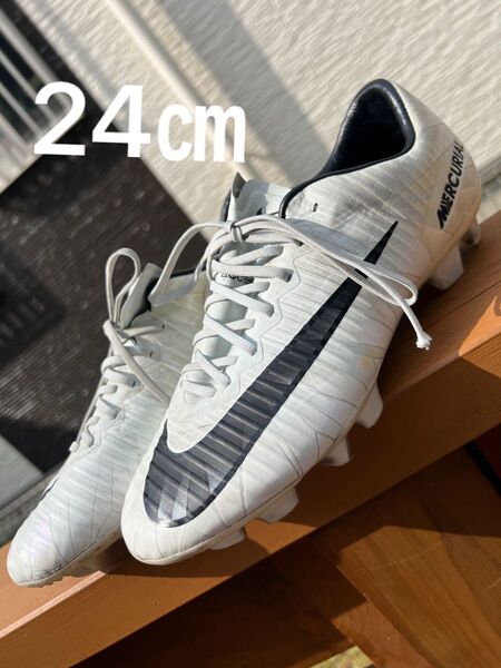 ナイキ マーキュリアル ヴェイパー XI CR7 HG-V(ホワイト×ブラック)24㎝ サッカー スパイク c.ロナウド