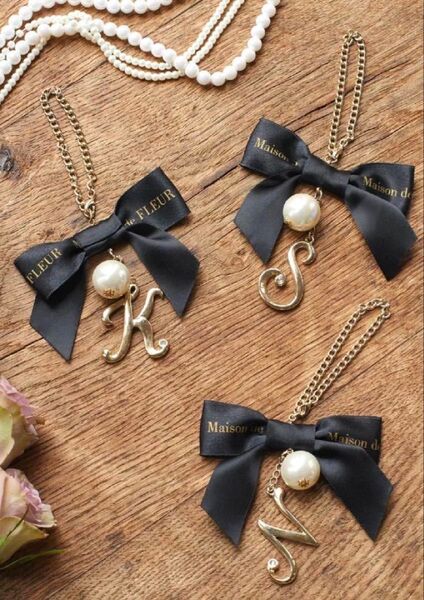 Maison de FLEUR リボンチャーム メゾンドフルールバッグチャームS