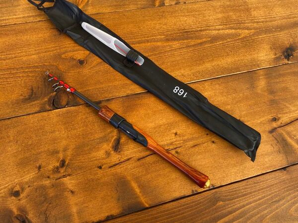 テレスコロッド ウッド調 トラウトロッド ヤマメ 岩魚 スピニングテレスコロッド