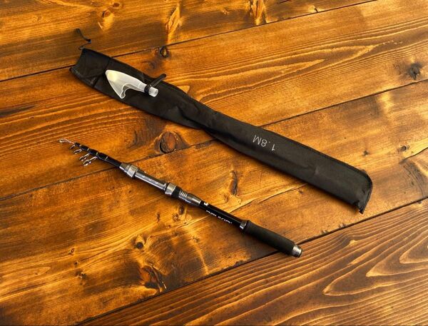 テレスコロッド グリップの長さが変えられる スピニングロッド 6ft 180cm バス釣り トラウト サビキ 投げ釣り