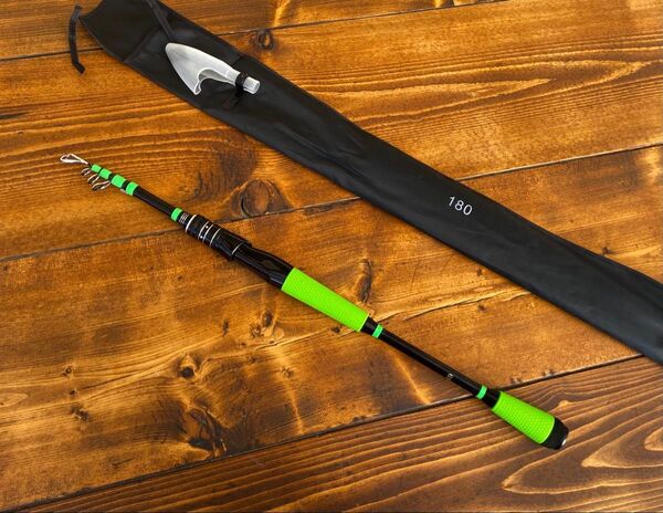 テレスコロッド バスロッド ライトゲーム 6ft 180 スピニング グリーン