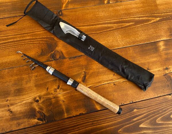テレスコロッド 7ft 210cm スピニングロッド バス釣り 軽量 カーボン