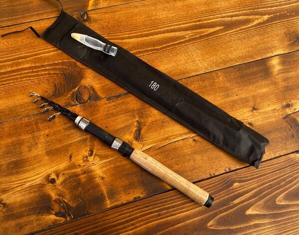 テレスコロッド 6ft 180cm スピニングロッド バス釣り 軽量 カーボン