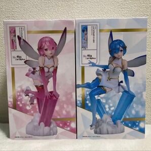 ラウンドワン限定 リゼロ ジュエルプリンセス 1/7 スケールフィギュア レム&ラム