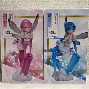 ラウンドワン限定 リゼロ ジュエルプリンセス 1/7 スケールフィギュア レム&ラム