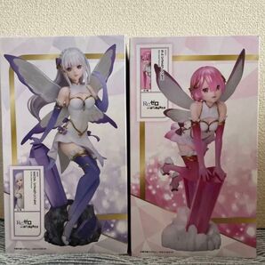 ラウンドワン限定 リゼロ ジュエルプリンセス 1/7 スケールフィギュア エミリア&ラム