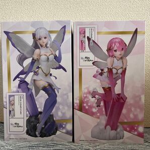 ラウンドワン限定 リゼロ ジュエルプリンセス 1/7 スケールフィギュア エミリア&ラム