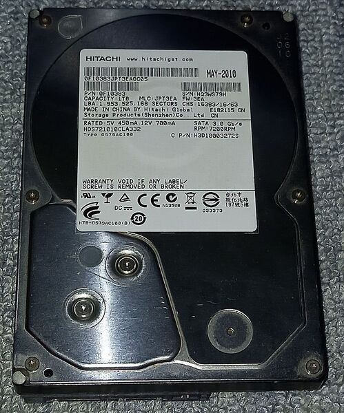 HITACHI HDD 3.5 1TB (1.0TB 1000GB)
