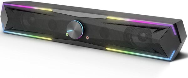 Kstime PCスピーカー サウンドバー 10W RGB ゲーミングスピーカー 六つのスピーカー