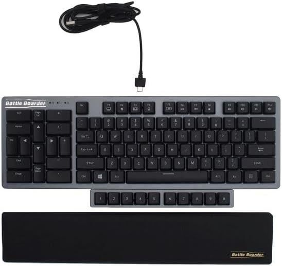 BattleBoarder BLUE MAX ゲーミングキーボード 英語配列+特殊配列 ロープロファイルメカニカル青軸有線USB