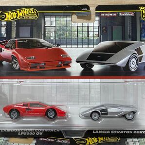 ホットウィール カーカルチャー ランボルギーニ カウンタック LP5000QV ランチャ ストラトス ゼロ 2個セット