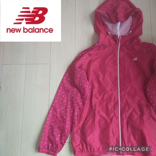 ◎美品◎【 new balance/ニューバランス 】フード付ナイロンジャンパー*ナイロンジャケット