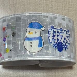 文字パラガチャ遮光板雪だるま青,しょっぴー