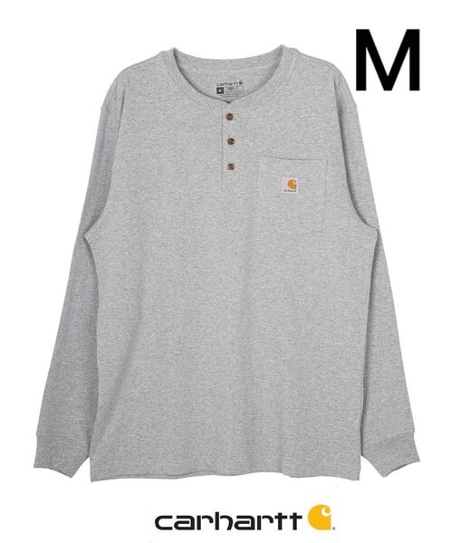 CARHARTT LONG SLEEVE POCKET HENLEY T-SHIRT カーハート ヘンリーネック ロンT Mサイズ