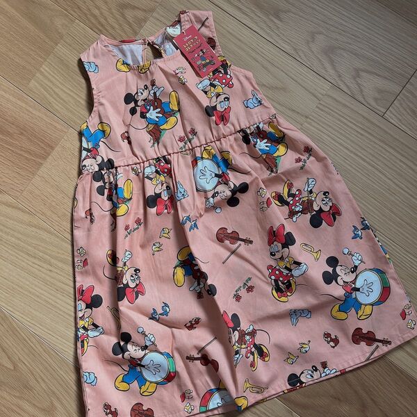 【新品・タグ付】サイズ100*Littc リトシー レトロ ワンピース ミッキー ワンピース 女の子