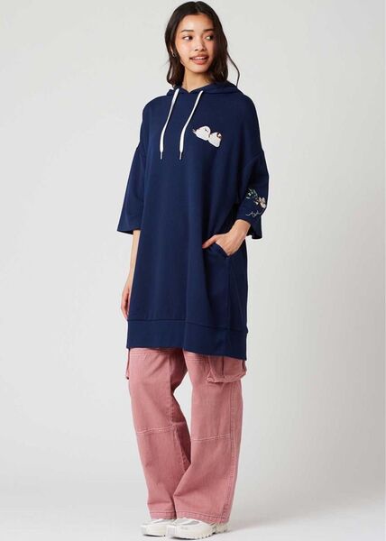 graniph シマエナガ パーカーワンピース