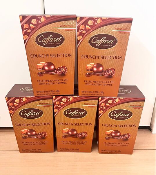 caffarel クランチセレクション ソルテッド キャラメル チョコレート 500g 5箱セット