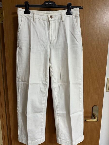 無印良品パンツデニムパンツ白いパンツMサイズロングパンツ女性パンツホワイト長ズボンウィメンズ