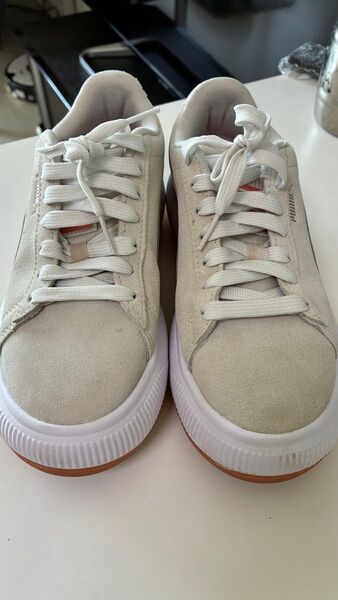 PUMA スエード スニーカー 23cm ベージュ/オレンジ