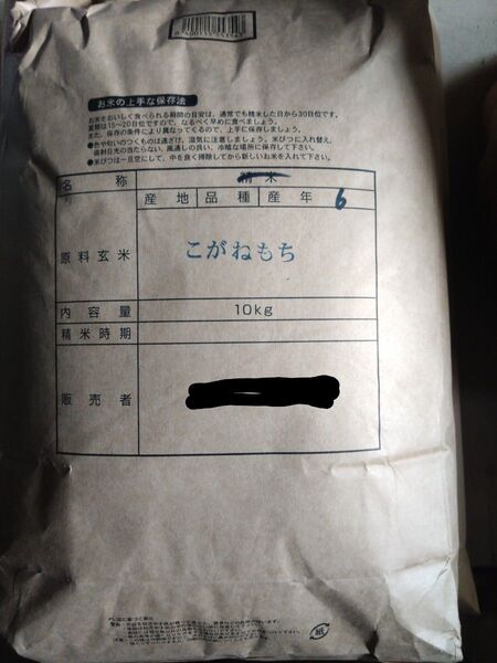 こがねもち 精米 10kg 6年産