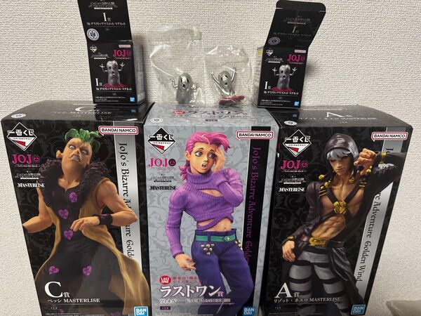 一番くじ ジョジョの奇妙な冒険 GOLDEN WIND HITMAN TEAM a賞 c賞 ラストワン賞 I賞×2