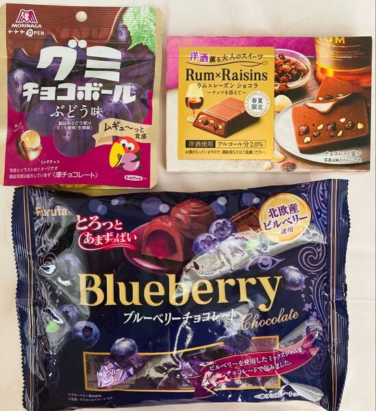 お菓子詰合せ ぶどう ブルーベリー ラムレーズン チョコレート まとめ売り