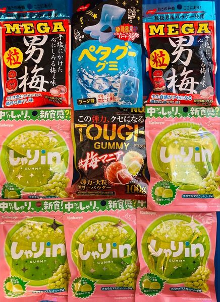 男梅グミ ペタグー しゃりin グミ お菓子まとめ売り