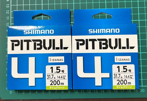 SHIMANO PITBULL4 PEライン 1.5号 200m 2個セット
