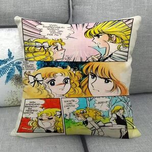 キャンディ・キャンディ クッションカバー 45×45 少女漫画 コミック柄 昭和レトロ