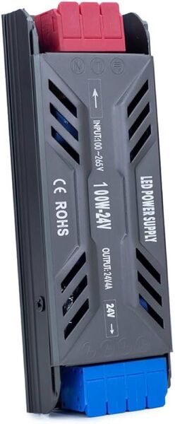 スイッチング電源 AC100V-265V→DC24V 小型 超薄 安定化電源