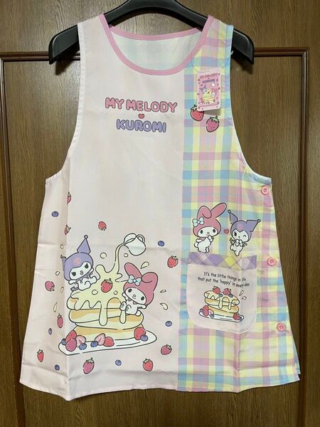 キャラクターエプロン サンリオ マイ メロディ クロミちゃん 新品 未使用 カワイイ 日本限定