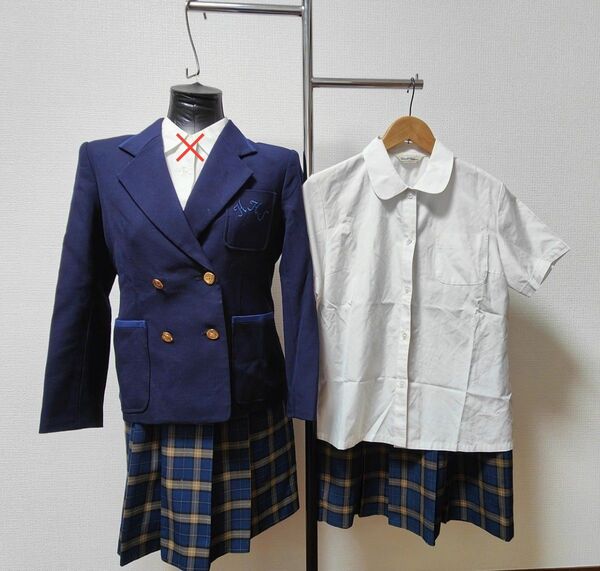 白山高校 制服4点セット(ブレザー、シャツ、夏スカート、冬スカート)