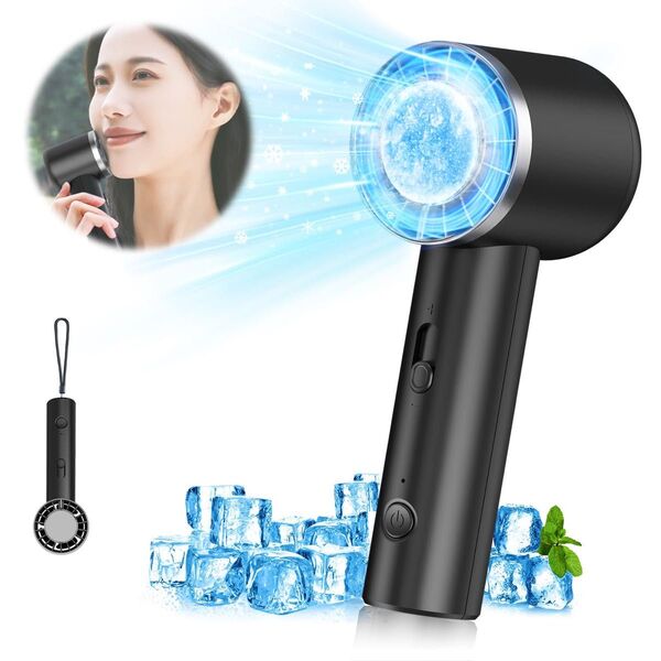 【12時間以内発送】冷却機能付きハンディファン 1台多役 ハンディファン 冷却プレート 軽量 瞬間冷却 USB充電式 静音