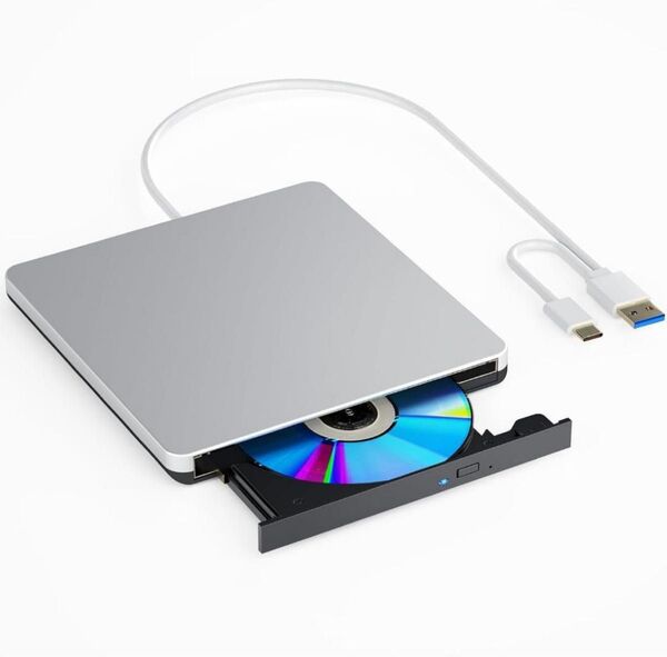外付けDVD/CD 再生ドライブUSB3.0 対応 ポータブルCD DVD