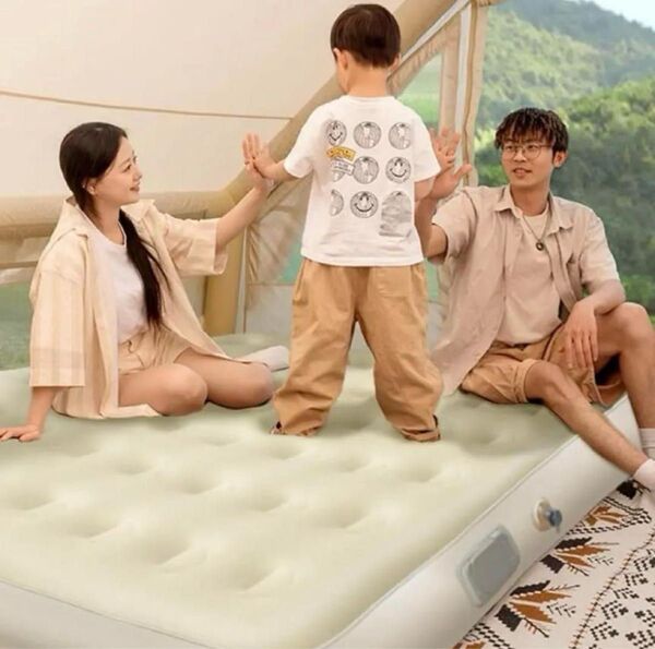 エアーベッド 60s自動膨張 25㎝ 厚さ 電動ポンプ エアマット シングル