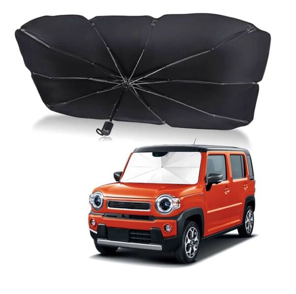 車用サンシェーコンパクトカー用 車 フロント 日除け 熱中症対策 収納袋付き 遮光 遮熱 日除け サンシェード パラソル