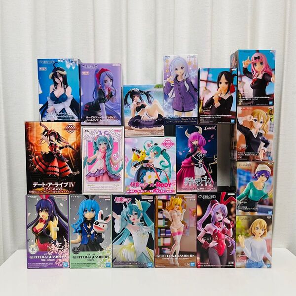 美少女 フィギュア 18体 まとめ売り 初音ミク デートアライブ オーバーロード 葬送のフリーレン 魔女の旅々 AMP バニー