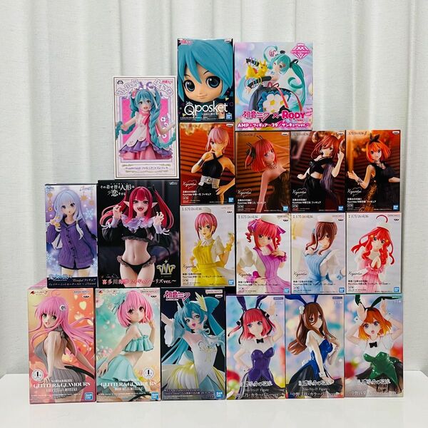 美少女 フィギュア 19体 まとめ売り 初音ミク 喜多川海夢 五等分の花嫁 魔女の旅々 イレイナ ToLOVEる AMP バニー