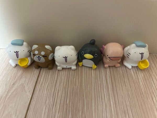 からめる バスボール フィギュア コンプリート 6点 ねこ シークレット ウーパールーパー ぐるん ペンギン