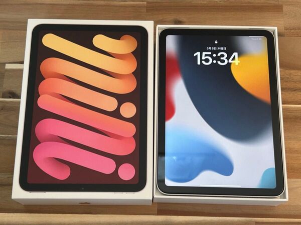 【美品】①Apple iPad mini 第6世代 wifiモデル スターライト フィルム貼り付け済み【動作確認済】