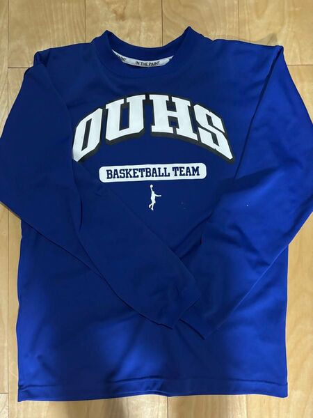 大阪体育大学 OUHS BASKETBALL TEAM ロングTシャツ IN THE PAINT 青