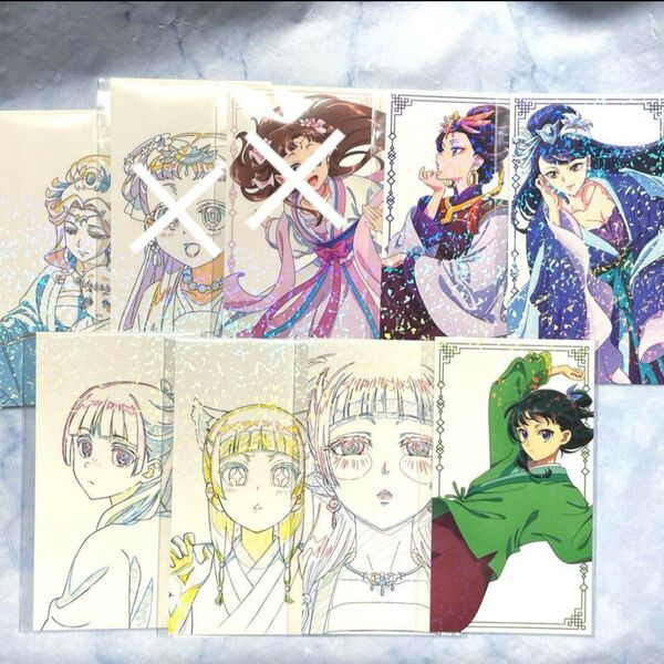 薬屋のひとりごと 薬屋のひとりごと展 チケット風カード 猫猫 楼蘭妃 梨花妃 玉葉妃